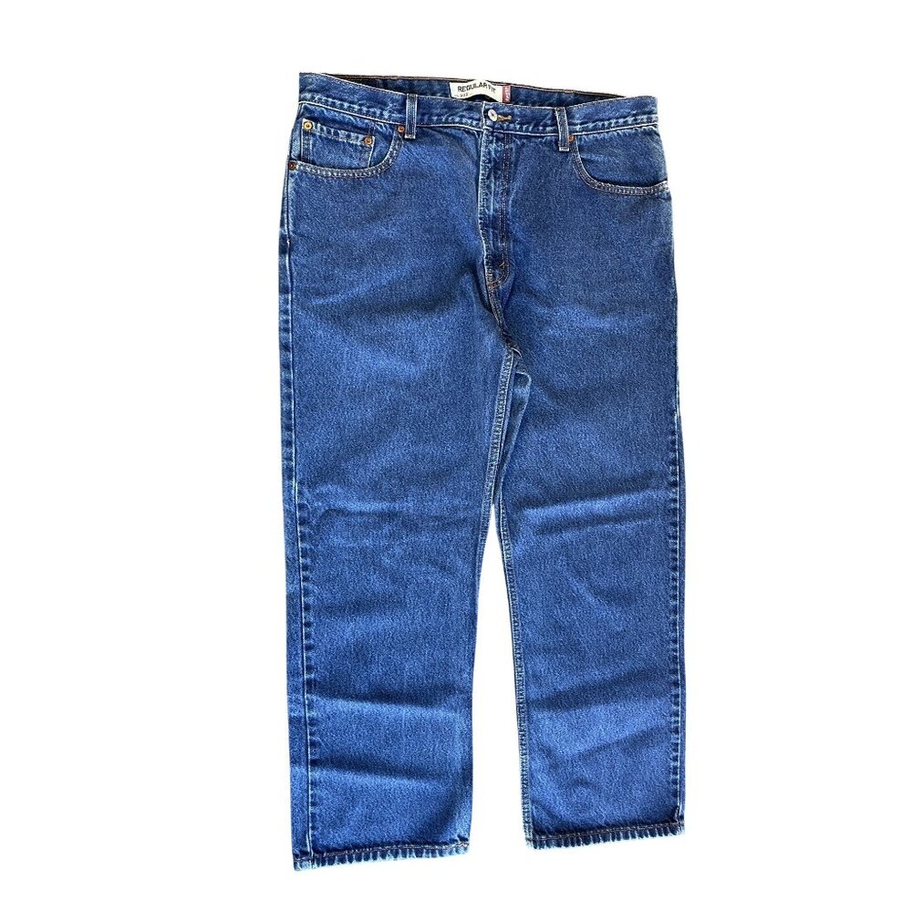 Levis Mens Regular Fit 505 Jeans W42 L30 Blue Denim Made In Lesotho